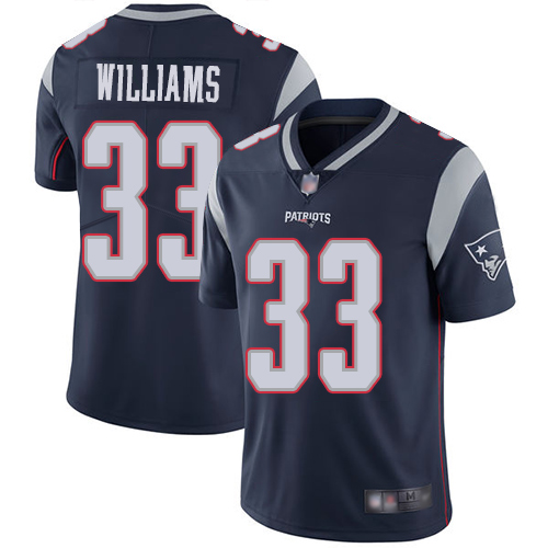 New England Patriots Football #33 Vapor Limited Navy Blue Men Joejuan Williams Home NFL Jersey